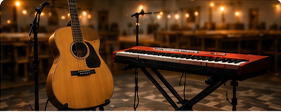 Chitarra e tastiera per musica e adorazione